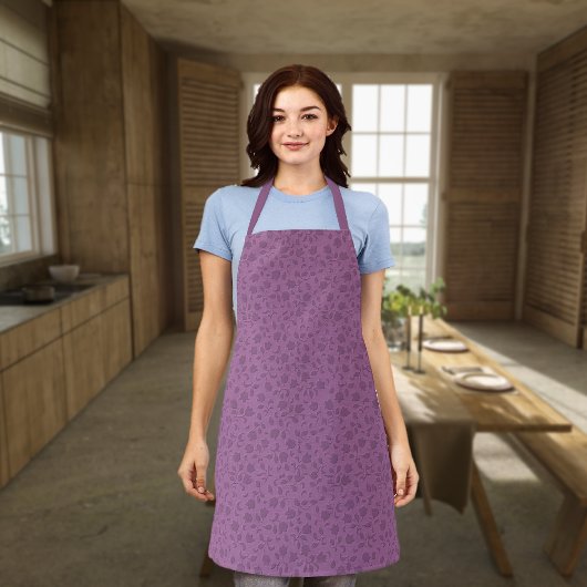 Hübsche Lila Blumen-Multimedia-Schürze Schürze