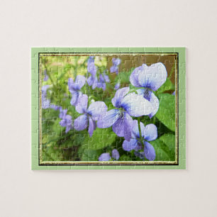 Hübsche lila Blumen Puzzle