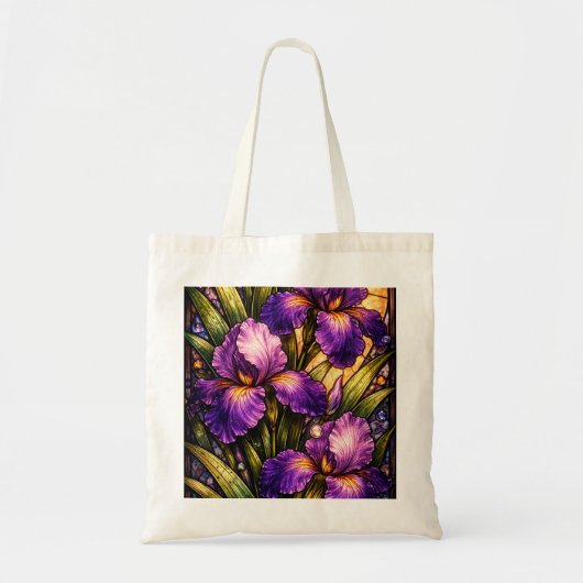 Hübsche lila Blumen-Tasche! Tragetasche (Vorne)