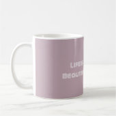 Hübsche lila Blumen Vase Kaffeetasse (Links)