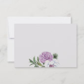 Hübsche Lila Blumenbestätigung Vielen Dank Dankeskarte (Rückseite)