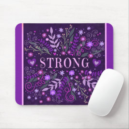 Hübsche Lila Blumenstärke Inspirierend Inspiritivi Mousepad