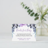 Hübsche Lila Blüte bringen eine Babydusche mit der Begleitkarte (Stehend Vorderseite)