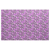 Hübsche Lila Blüten Abstrakte Blume Stoff (Yard (91,4 cm))