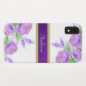 Hübsche Lila Blütenwelt Case-Mate iPhone Hülle (Rückseite (Horizontal))