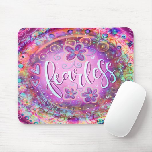 Hübsche Lila BoHo Furchtlose Inspiritivität Mousepad (Mit Mouse)