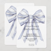 Hübsche Lila Bow-Hochzeit Einladung (Vorne/Hinten)