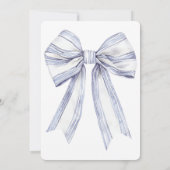 Hübsche Lila Bow-Hochzeit Einladung (Rückseite)