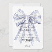 Hübsche Lila Bow-Hochzeit Einladung (Vorderseite)