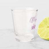 Hübsche Lila Bridesmaid Keepake Schnapsglas (Links)