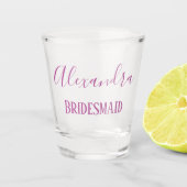 Hübsche Lila Bridesmaid Keepake Schnapsglas (Vorderseite)
