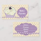 hübsche lila Cupcake Business Cards Visitenkarte (Vorne/Hinten)