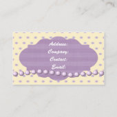 hübsche lila Cupcake Business Cards Visitenkarte (Rückseite)