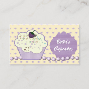 hübsche lila Cupcake Business Cards Visitenkarte