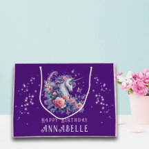 Hübsche Lila Einhorn Rosa Glitzer Girl Geburtstag