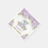 Hübsche Lila Elephant Baby Girl Serviette (Ecke)