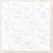 Hübsche Lila Elfenbein-Lavendel-Blume Glasuntersetzer (Rückseite)