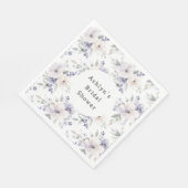 Hübsche Lila Elfenbeinküste Blume Brautparty Serviette (Ecke)