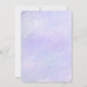 Hübsche Lila Farbe Einladung (Rückseite)