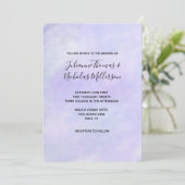 Hübsche Lila Farbe Einladung (Stehend Vorderseite)