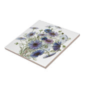 Hübsche Lila Flora Fliese (Seite)