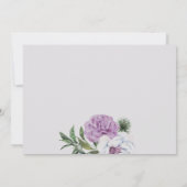 Hübsche Lila Flora und Kreuzbestätigung Einladung (Rückseite)