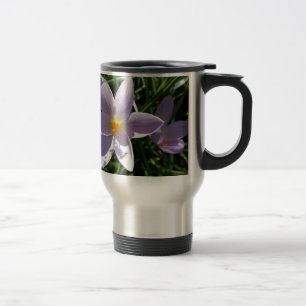 Hübsche lila Gartenanlage Blume. 美 丽 的 紫 花 色 Reisebecher