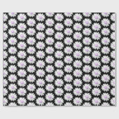 Hübsche Lila Gepunktete Gänseblümchen Geschenkpapier (Flach)