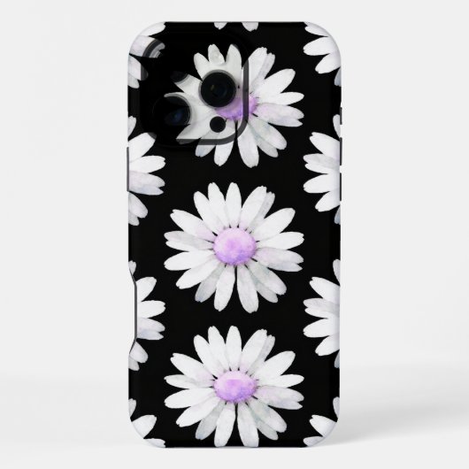 Hübsche Lila Gepunktete Gänseblümchen iPhone Hülle (Rückseite)