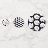 Hübsche Lila Gepunktete Gänseblümchen Konfetti (Vorderseiten)