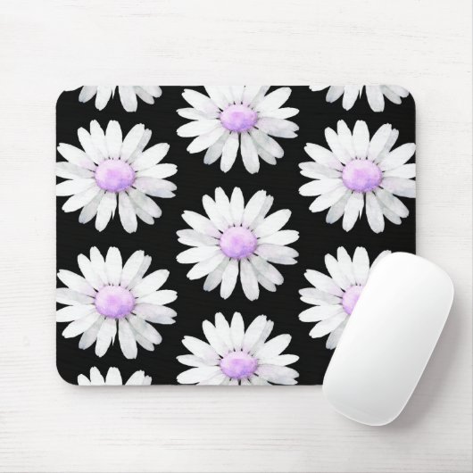 Hübsche Lila Gepunktete Gänseblümchen Mousepad (Mit Mouse)
