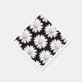 Hübsche Lila Gepunktete Gänseblümchen Serviette (Ecke)