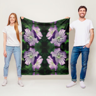 Hübsche Lila Geranium Blume Pair Muster Fleece