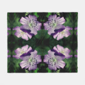 Hübsche Lila Geranium Blume Pair Muster Fleece (Vorderseite (Horizontal))