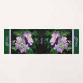 Hübsche Lila Geranium-Blume Personalisiert Yogamatte (Vorderseite (Horizontal))