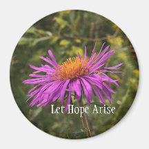 Hübsche Lila Gold-Blume Inspiration-Hope-Zitat