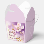 Hübsche Lila Goldfloral Geschenkschachtel (Geöffnet)