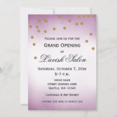 Hübsche Lila Grand Opening-Party Einladung (Vorderseite)