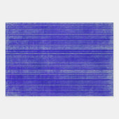 Hübsche, Lila, grüne, blaue Streifen Geschenkpapier Set (Vorderseite)