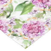 Hübsche Lila grüne Farbe Moderne Blumenfarbe Kurz Tischdecke (Schrägansicht)