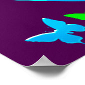 HÜBSCHE LILA GYMNASTICS LIEBE PERSONALISIERT POSTE POSTER (Ecke)