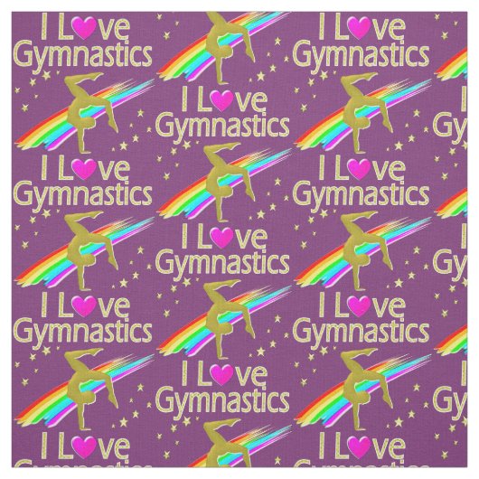 HÜBSCHE LILA GYMNASTICS LIEBE STOFF (Muster)