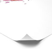 Hübsche Lila Haarbürsten; Hexenkürbis und Fledermä Poster (Ecke)