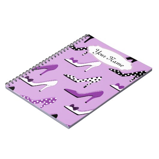 Hübsche Lila Heelse Notizblock (Linke Seite)