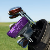 Hübsche lila Hepatica-Blumen Name Golf Headcover (In Situ)