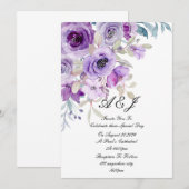 hübsche lila Hochzeitseinladung Save The Date (Vorne/Hinten)