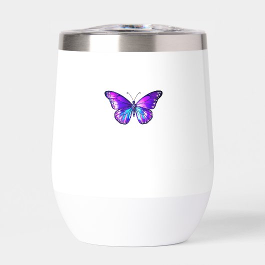 Hübsche Lila Holografie-Schmetterlingsflasche (Vorderseite)