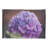 Hübsche Lila Hydrangea in Mason Jar Fotografie Kissenbezug (Rückseite)