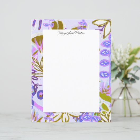 Hübsche Lila Imagine Garden Personalisiert (Stehend Vorderseite)