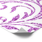 Hübsche Lila Imitate Glitzer, Begrüßung nach Maß Poster (Ecke)